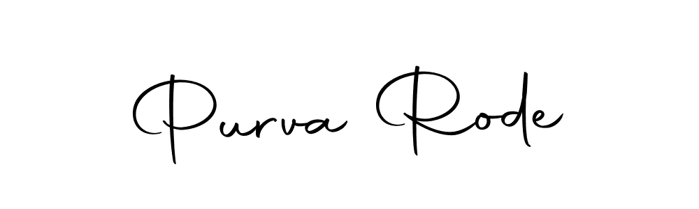 Design your own signature with our free online signature maker. With this signature software, you can create a handwritten (Autography-DOLnW) signature for name Purva Rode. Purva Rode signature style 10 images and pictures png