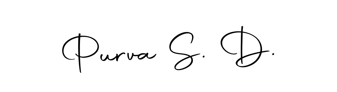 The best way (Autography-DOLnW) to make a short signature is to pick only two or three words in your name. The name Purva S. D. include a total of six letters. For converting this name. Purva S. D. signature style 10 images and pictures png