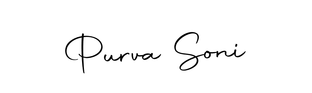 You should practise on your own different ways (Autography-DOLnW) to write your name (Purva Soni) in signature. don't let someone else do it for you. Purva Soni signature style 10 images and pictures png