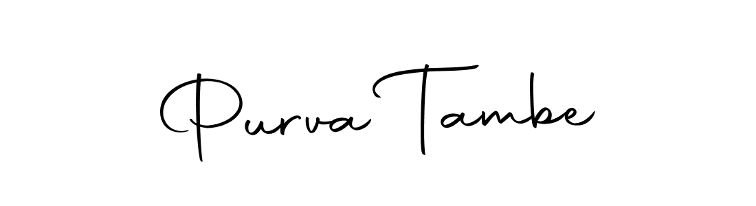 Autography-DOLnW is a professional signature style that is perfect for those who want to add a touch of class to their signature. It is also a great choice for those who want to make their signature more unique. Get Purva Tambe name to fancy signature for free. Purva Tambe signature style 10 images and pictures png