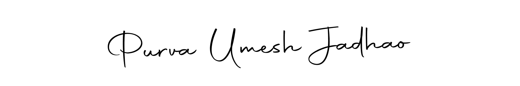 Create a beautiful signature design for name Purva Umesh Jadhao. With this signature (Autography-DOLnW) fonts, you can make a handwritten signature for free. Purva Umesh Jadhao signature style 10 images and pictures png