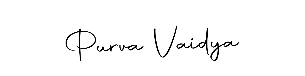 Make a beautiful signature design for name Purva Vaidya. Use this online signature maker to create a handwritten signature for free. Purva Vaidya signature style 10 images and pictures png