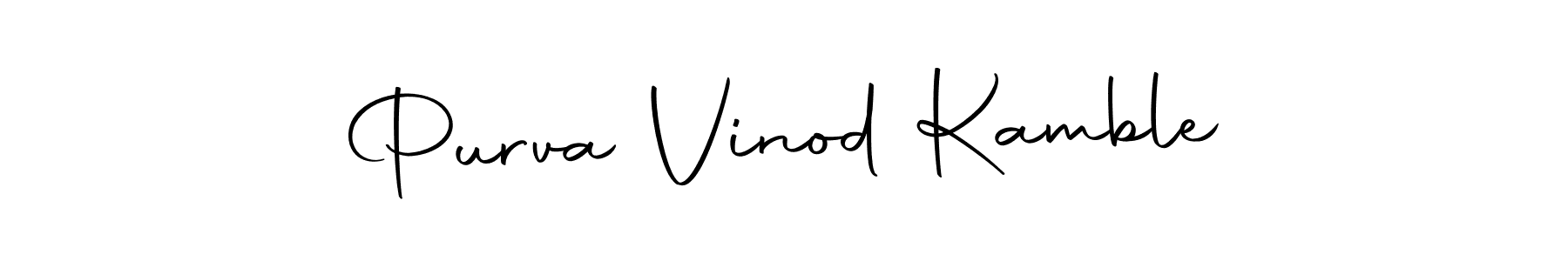 Design your own signature with our free online signature maker. With this signature software, you can create a handwritten (Autography-DOLnW) signature for name Purva Vinod Kamble. Purva Vinod Kamble signature style 10 images and pictures png
