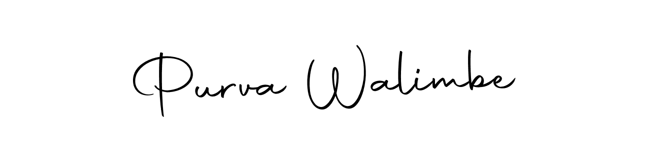 Make a beautiful signature design for name Purva Walimbe. Use this online signature maker to create a handwritten signature for free. Purva Walimbe signature style 10 images and pictures png