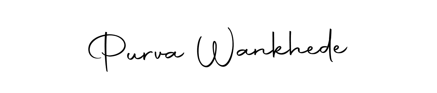 Purva Wankhede stylish signature style. Best Handwritten Sign (Autography-DOLnW) for my name. Handwritten Signature Collection Ideas for my name Purva Wankhede. Purva Wankhede signature style 10 images and pictures png