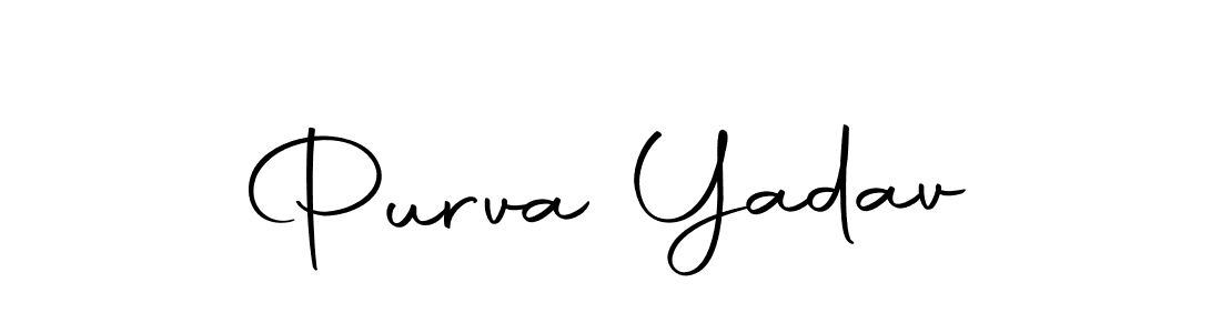 The best way (Autography-DOLnW) to make a short signature is to pick only two or three words in your name. The name Purva Yadav include a total of six letters. For converting this name. Purva Yadav signature style 10 images and pictures png