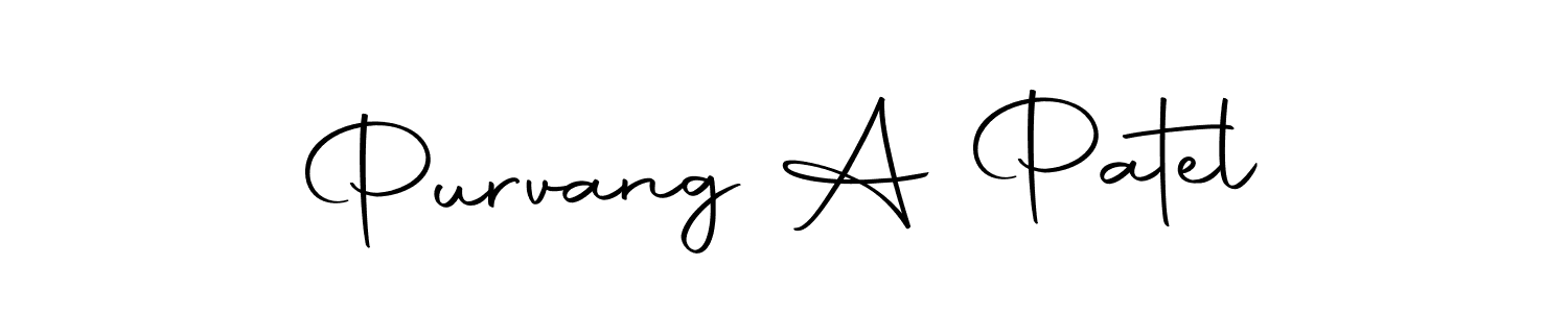 Design your own signature with our free online signature maker. With this signature software, you can create a handwritten (Autography-DOLnW) signature for name Purvang A Patel. Purvang A Patel signature style 10 images and pictures png