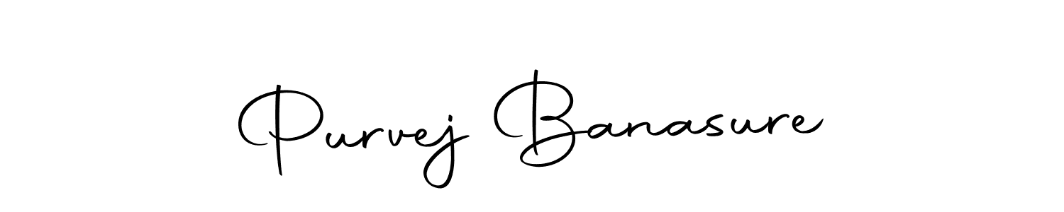 Purvej Banasure stylish signature style. Best Handwritten Sign (Autography-DOLnW) for my name. Handwritten Signature Collection Ideas for my name Purvej Banasure. Purvej Banasure signature style 10 images and pictures png