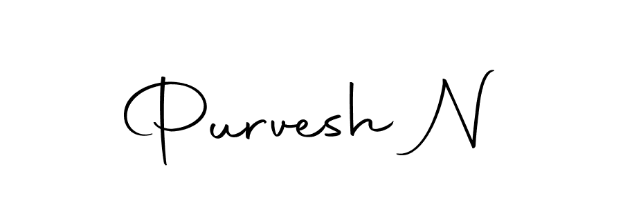 The best way (Autography-DOLnW) to make a short signature is to pick only two or three words in your name. The name Purvesh N include a total of six letters. For converting this name. Purvesh N signature style 10 images and pictures png