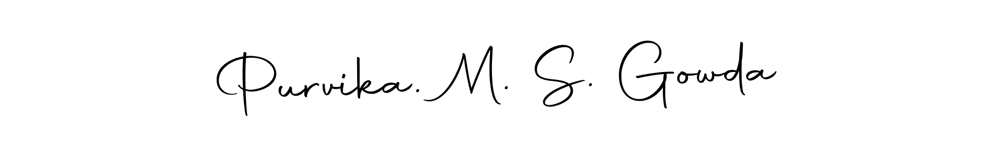 Use a signature maker to create a handwritten signature online. With this signature software, you can design (Autography-DOLnW) your own signature for name Purvika. M. S. Gowda. Purvika. M. S. Gowda signature style 10 images and pictures png