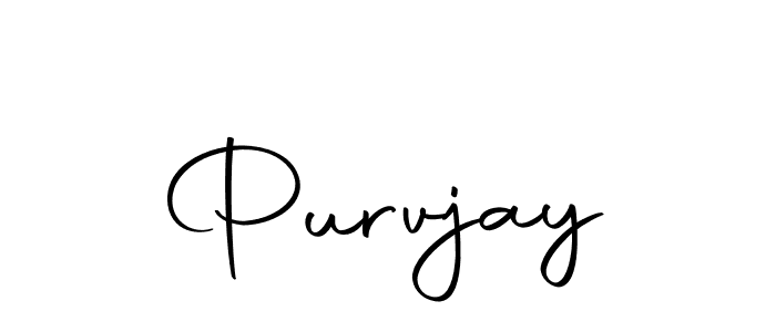 How to make Purvjay name signature. Use Autography-DOLnW style for creating short signs online. This is the latest handwritten sign. Purvjay signature style 10 images and pictures png