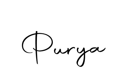 How to make Purya signature? Autography-DOLnW is a professional autograph style. Create handwritten signature for Purya name. Purya signature style 10 images and pictures png