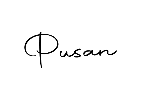 Create a beautiful signature design for name Pusan. With this signature (Autography-DOLnW) fonts, you can make a handwritten signature for free. Pusan signature style 10 images and pictures png