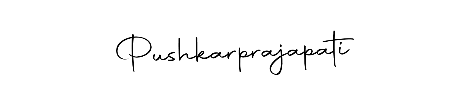 Use a signature maker to create a handwritten signature online. With this signature software, you can design (Autography-DOLnW) your own signature for name Pushkarprajapati. Pushkarprajapati signature style 10 images and pictures png