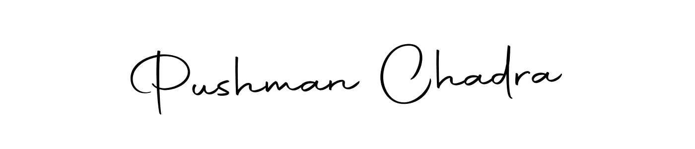 Make a beautiful signature design for name Pushman Chadra. With this signature (Autography-DOLnW) style, you can create a handwritten signature for free. Pushman Chadra signature style 10 images and pictures png