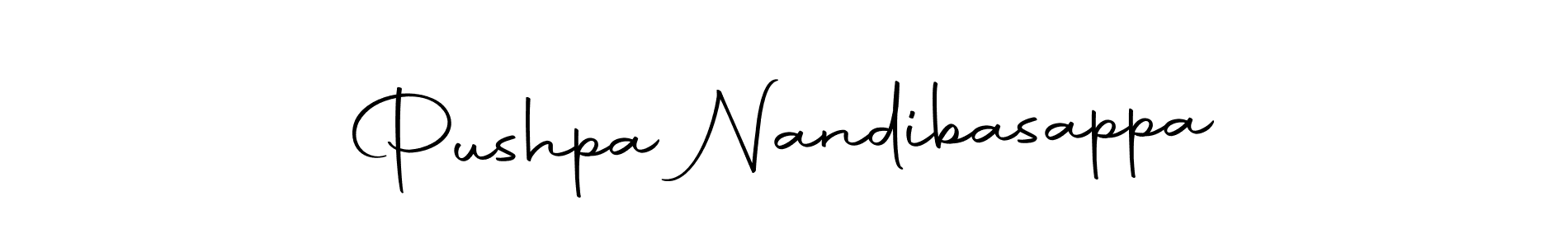You should practise on your own different ways (Autography-DOLnW) to write your name (Pushpa Nandibasappa) in signature. don't let someone else do it for you. Pushpa Nandibasappa signature style 10 images and pictures png