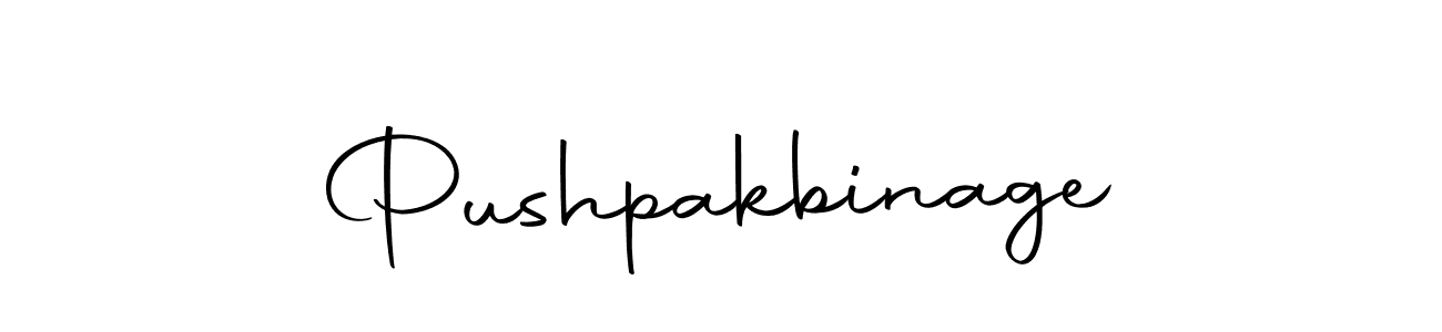 Make a beautiful signature design for name Pushpakbinage. With this signature (Autography-DOLnW) style, you can create a handwritten signature for free. Pushpakbinage signature style 10 images and pictures png