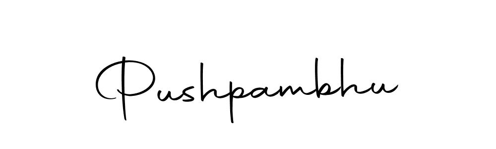 You should practise on your own different ways (Autography-DOLnW) to write your name (Pushpambhu) in signature. don't let someone else do it for you. Pushpambhu signature style 10 images and pictures png