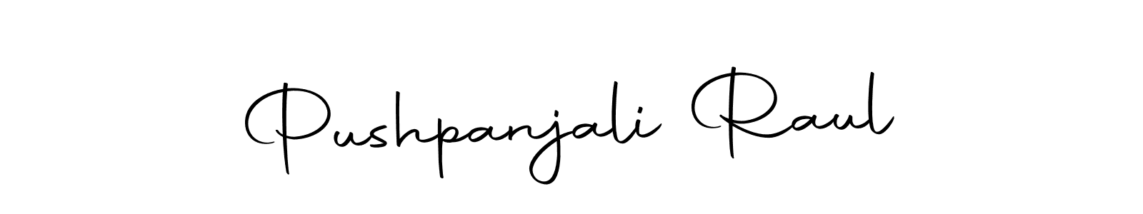 You can use this online signature creator to create a handwritten signature for the name Pushpanjali Raul. This is the best online autograph maker. Pushpanjali Raul signature style 10 images and pictures png