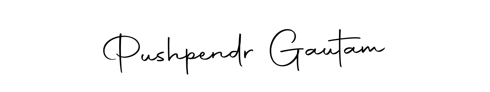 How to make Pushpendr Gautam name signature. Use Autography-DOLnW style for creating short signs online. This is the latest handwritten sign. Pushpendr Gautam signature style 10 images and pictures png