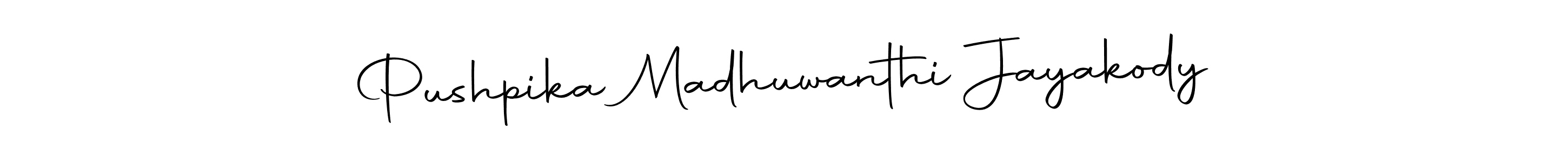 It looks lik you need a new signature style for name Pushpika Madhuwanthi Jayakody. Design unique handwritten (Autography-DOLnW) signature with our free signature maker in just a few clicks. Pushpika Madhuwanthi Jayakody signature style 10 images and pictures png