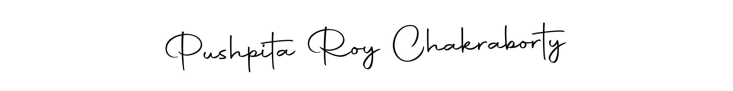 How to make Pushpita Roy Chakraborty name signature. Use Autography-DOLnW style for creating short signs online. This is the latest handwritten sign. Pushpita Roy Chakraborty signature style 10 images and pictures png