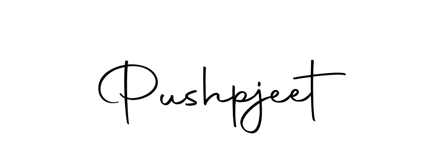 How to make Pushpjeet name signature. Use Autography-DOLnW style for creating short signs online. This is the latest handwritten sign. Pushpjeet signature style 10 images and pictures png