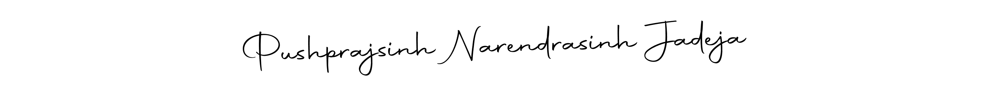 How to make Pushprajsinh Narendrasinh Jadeja name signature. Use Autography-DOLnW style for creating short signs online. This is the latest handwritten sign. Pushprajsinh Narendrasinh Jadeja signature style 10 images and pictures png