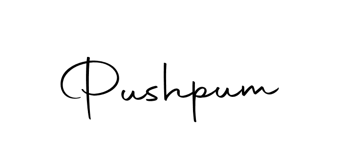 Design your own signature with our free online signature maker. With this signature software, you can create a handwritten (Autography-DOLnW) signature for name Pushpum. Pushpum signature style 10 images and pictures png