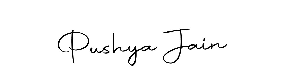 Create a beautiful signature design for name Pushya Jain. With this signature (Autography-DOLnW) fonts, you can make a handwritten signature for free. Pushya Jain signature style 10 images and pictures png