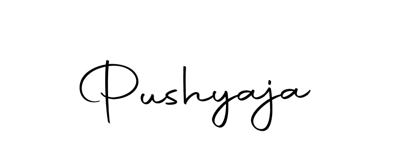 How to make Pushyaja signature? Autography-DOLnW is a professional autograph style. Create handwritten signature for Pushyaja name. Pushyaja signature style 10 images and pictures png