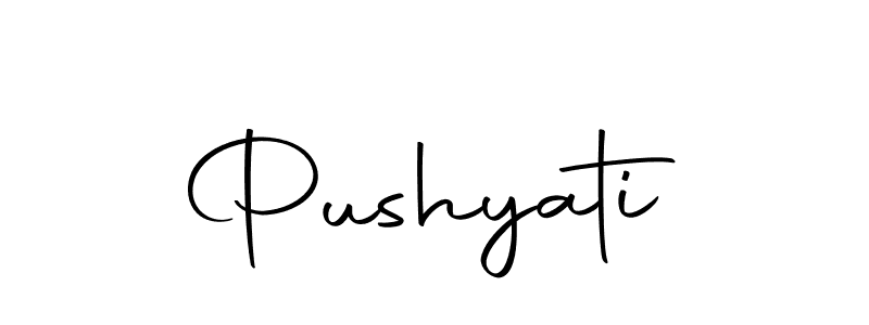 Design your own signature with our free online signature maker. With this signature software, you can create a handwritten (Autography-DOLnW) signature for name Pushyati. Pushyati signature style 10 images and pictures png