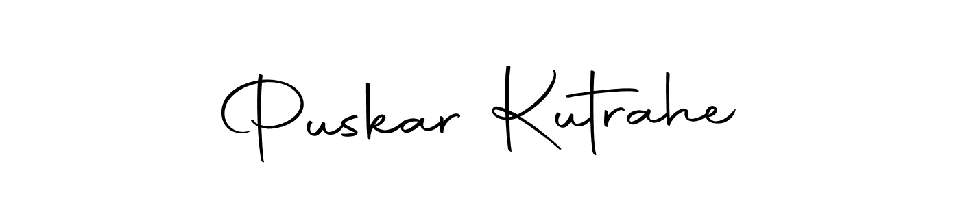 You can use this online signature creator to create a handwritten signature for the name Puskar Kutrahe. This is the best online autograph maker. Puskar Kutrahe signature style 10 images and pictures png