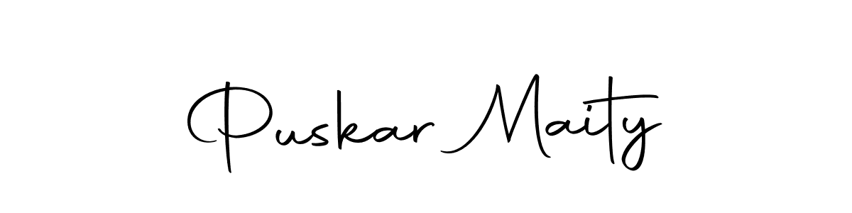 Create a beautiful signature design for name Puskar Maity. With this signature (Autography-DOLnW) fonts, you can make a handwritten signature for free. Puskar Maity signature style 10 images and pictures png