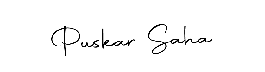 Make a beautiful signature design for name Puskar Saha. Use this online signature maker to create a handwritten signature for free. Puskar Saha signature style 10 images and pictures png