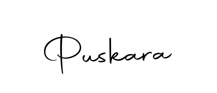 You should practise on your own different ways (Autography-DOLnW) to write your name (Puskara) in signature. don't let someone else do it for you. Puskara signature style 10 images and pictures png