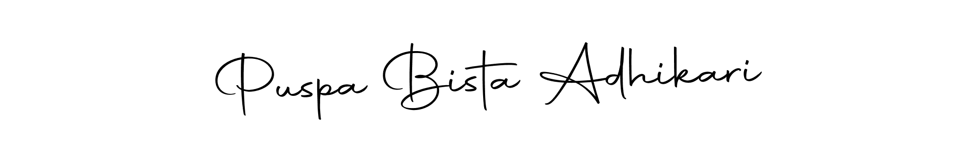 You should practise on your own different ways (Autography-DOLnW) to write your name (Puspa Bista Adhikari) in signature. don't let someone else do it for you. Puspa Bista Adhikari signature style 10 images and pictures png