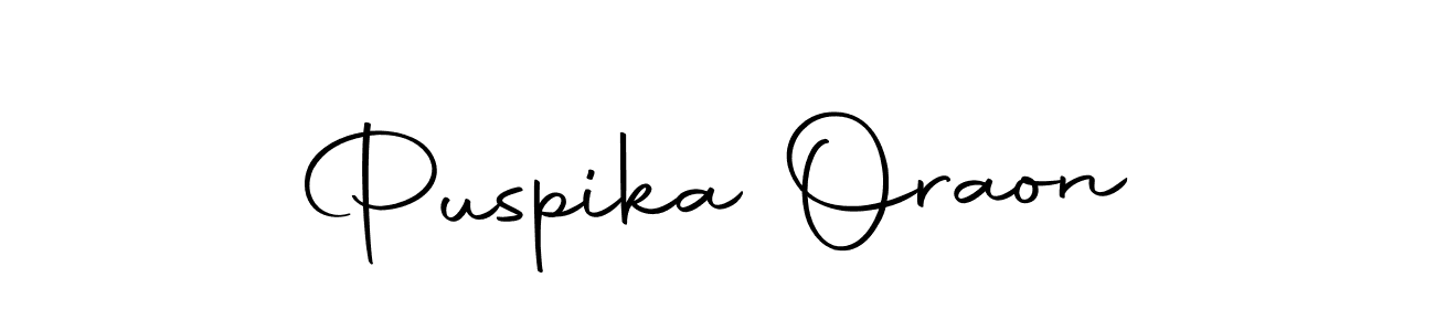 The best way (Autography-DOLnW) to make a short signature is to pick only two or three words in your name. The name Puspika Oraon include a total of six letters. For converting this name. Puspika Oraon signature style 10 images and pictures png