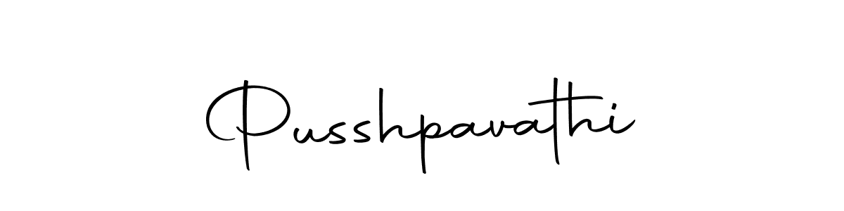 How to make Pusshpavathi name signature. Use Autography-DOLnW style for creating short signs online. This is the latest handwritten sign. Pusshpavathi signature style 10 images and pictures png