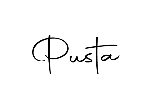 How to make Pusta name signature. Use Autography-DOLnW style for creating short signs online. This is the latest handwritten sign. Pusta signature style 10 images and pictures png