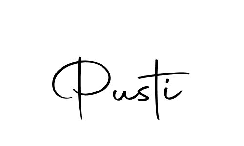 How to make Pusti signature? Autography-DOLnW is a professional autograph style. Create handwritten signature for Pusti name. Pusti signature style 10 images and pictures png