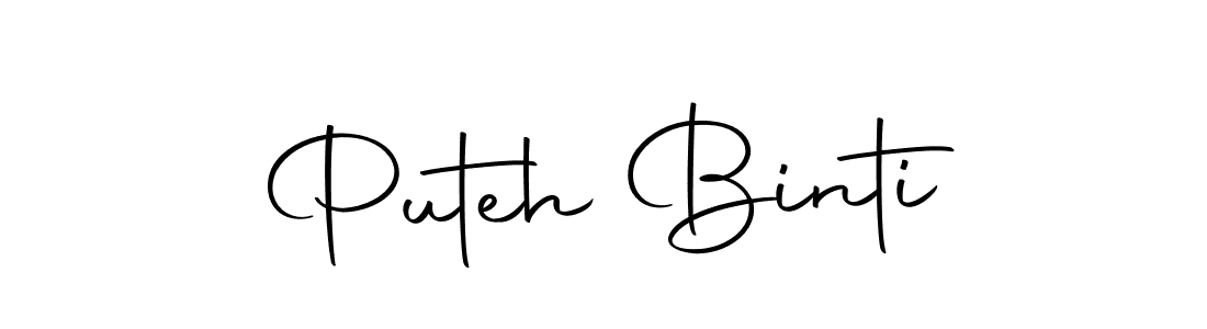 The best way (Autography-DOLnW) to make a short signature is to pick only two or three words in your name. The name Puteh Binti include a total of six letters. For converting this name. Puteh Binti signature style 10 images and pictures png