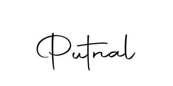 Use a signature maker to create a handwritten signature online. With this signature software, you can design (Autography-DOLnW) your own signature for name Putnal. Putnal signature style 10 images and pictures png