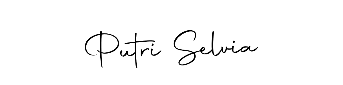 Design your own signature with our free online signature maker. With this signature software, you can create a handwritten (Autography-DOLnW) signature for name Putri Selvia. Putri Selvia signature style 10 images and pictures png