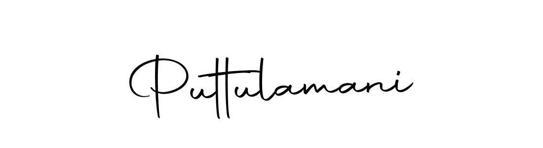 Puttulamani stylish signature style. Best Handwritten Sign (Autography-DOLnW) for my name. Handwritten Signature Collection Ideas for my name Puttulamani. Puttulamani signature style 10 images and pictures png
