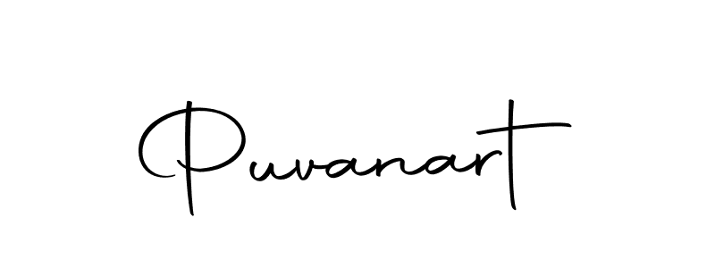 Use a signature maker to create a handwritten signature online. With this signature software, you can design (Autography-DOLnW) your own signature for name Puvanart. Puvanart signature style 10 images and pictures png