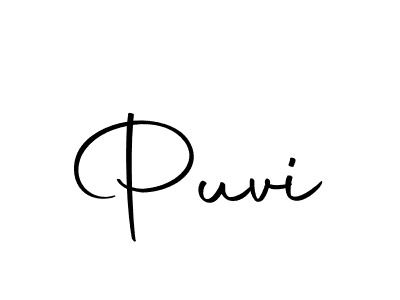 How to make Puvi name signature. Use Autography-DOLnW style for creating short signs online. This is the latest handwritten sign. Puvi signature style 10 images and pictures png