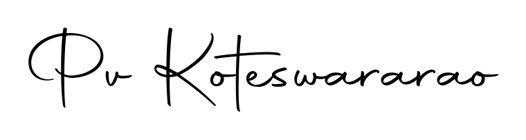 A classic penmanship look for Pv Koteswararao. The Autography-DOLnW font brings timeless elegance and confidence to every signed document. Pv Koteswararao signature style 10 images and pictures png