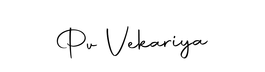 Use a signature maker to create a handwritten signature online. With this signature software, you can design (Autography-DOLnW) your own signature for name Pv Vekariya. Pv Vekariya signature style 10 images and pictures png