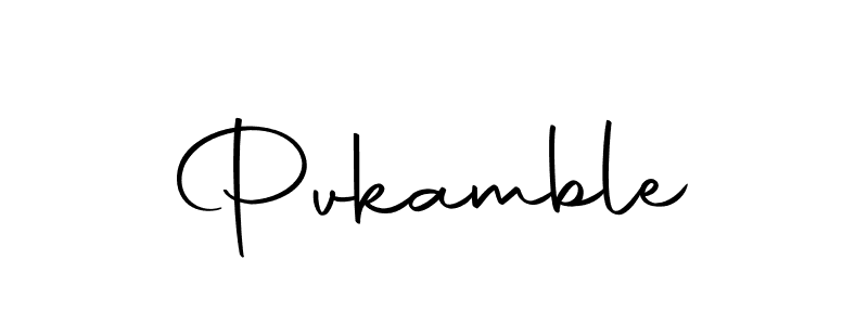 Create a beautiful signature design for name Pvkamble. With this signature (Autography-DOLnW) fonts, you can make a handwritten signature for free. Pvkamble signature style 10 images and pictures png